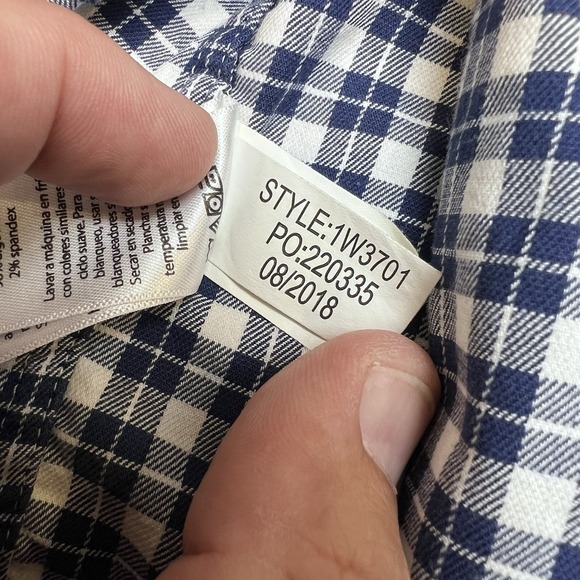 Vineyard Vines Shirt Mens XXL Blue/White Check Classic Fit Tucker Long‎ Sleeve - Picture 8 of 9